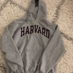 grey harvard sweatshirt